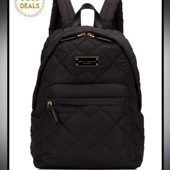 NWT Marc Jacobs Black Quilted Nylon School Women's Everyday Casual Backpack - Picture 2 of 16